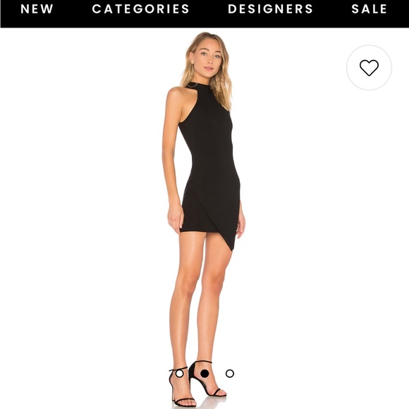 Brand New - black sized medium TEGAN WRAP DRESS (revolve, superdown) - Picture 2 of 3